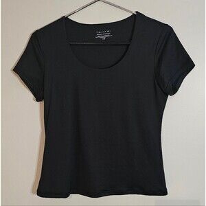 TAHARI Essentials Black Large T-shirt